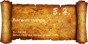 Barmos Hanga névjegykártya